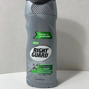 2 Bottles Right Guard Xtreme Fresh Energizing Hair & Body Wash DISCONTINUED